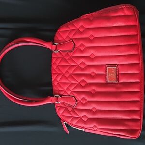 Red Scarlet Quilted Satchel Set